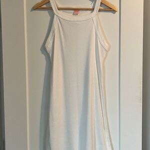VENUS Ribbed White Tank Top Dress